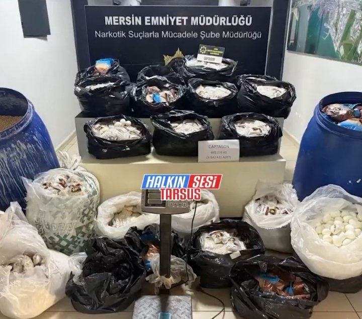 Mersin Akdeniz ve Tarsus’ta uyuşturucu operasyonu: 3 milyon 542 bin hap ele geçirildi