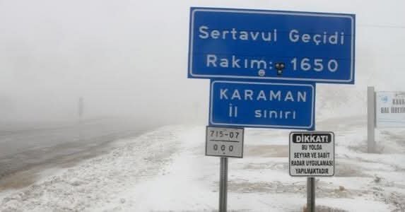 Sertavul Geçidi tır ve kamyonlara kapatıldı