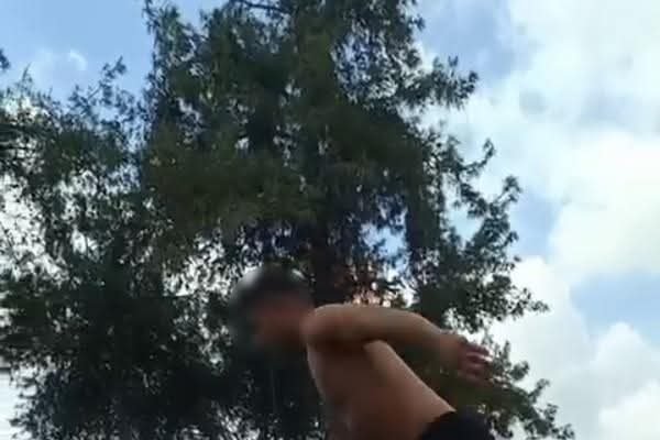 Şelalede suya atlayan kişiye ceza